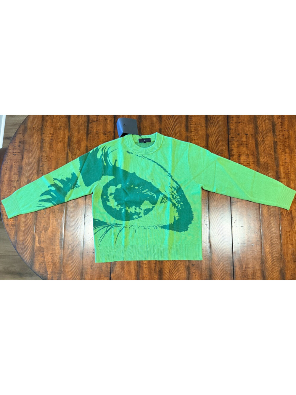 Black Scale Out of Sight Jacquard Sweater Green Men's Medium NWT Cotton
